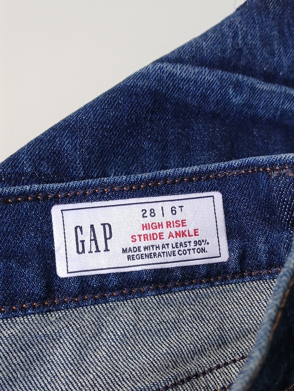 Gap High Stride Wide Leg Jeans Women's 6/28 Tall - Picture 4 of 7